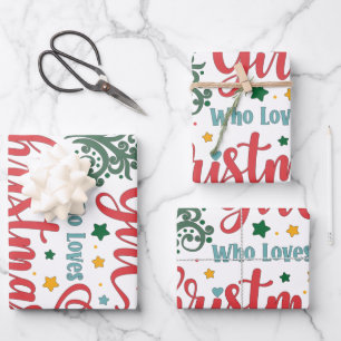 Feuille De Papier Cadeau Juste une fille qui aime Noël