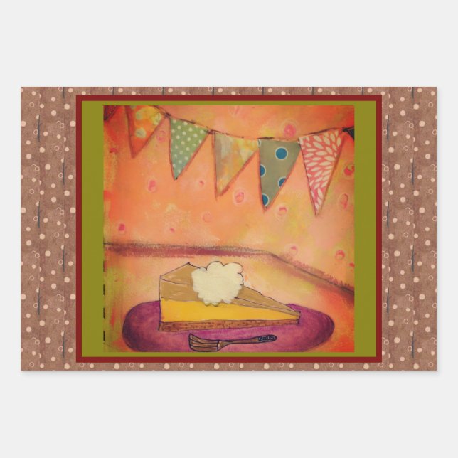 Feuille De Papier Cadeau Juste une tarte  (Devant)