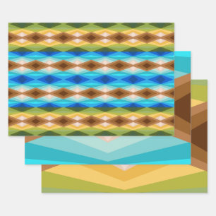 Feuille De Papier Cadeau Kaleidoscope couleur plage Tropical Art Abstrait