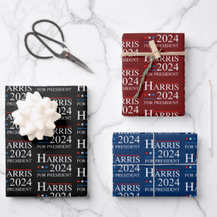 Feuille De Papier Cadeau Kamala Harris 2024 Pour La Campagne Électorale