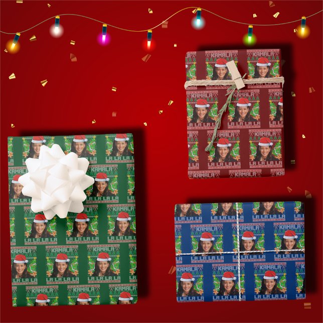 Feuille De Papier Cadeau Kamala Harris Noël (Créateur téléchargé)
