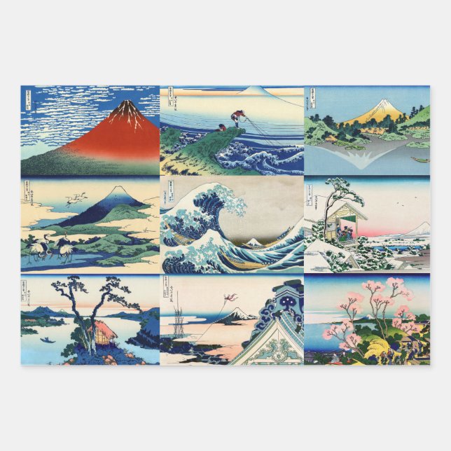 Feuille De Papier Cadeau Katsushika Hokusai - 36 Vues de la sélection du Mo (Devant)