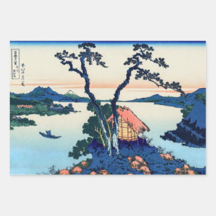 Feuille De Papier Cadeau Katsushika Hokusai - Lac Suwa dans la province de 