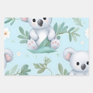 Feuille De Papier Cadeau Kawaii Cute Baby Koala Ours