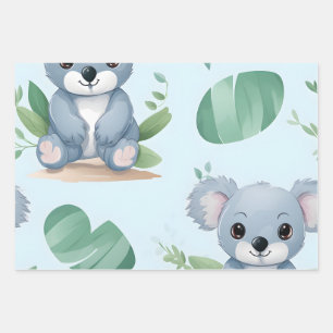 Feuille De Papier Cadeau Kawaii Cute Baby Koala Ours