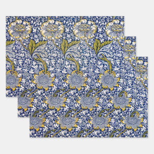 Feuille De Papier Cadeau Kennet par William Morris, Art textile vintage