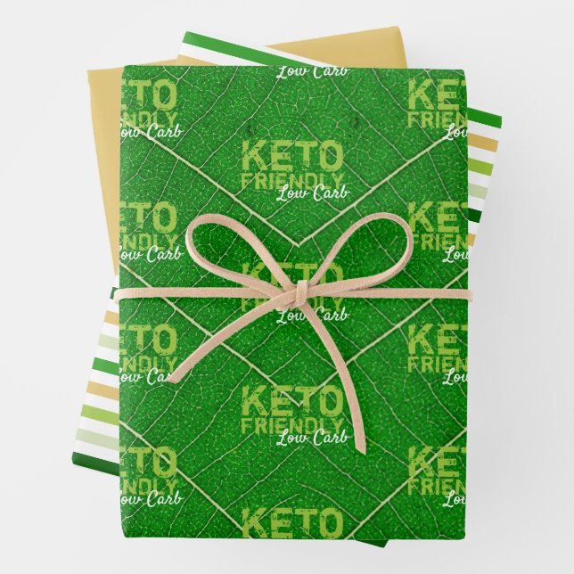 Feuille De Papier Cadeau Keto Friendly Low Carb (En situation)