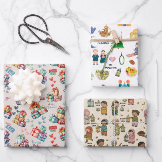 Feuille De Papier Cadeau Kids Islamic Gift Wrap – Colourful Eid & Ramadan