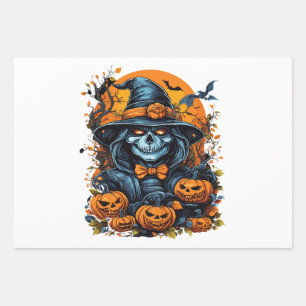 Feuille De Papier Cadeau Kine de Halloween