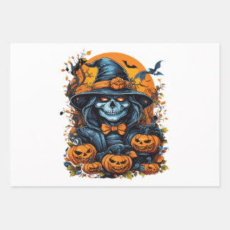Feuille De Papier Cadeau Kine de Halloween