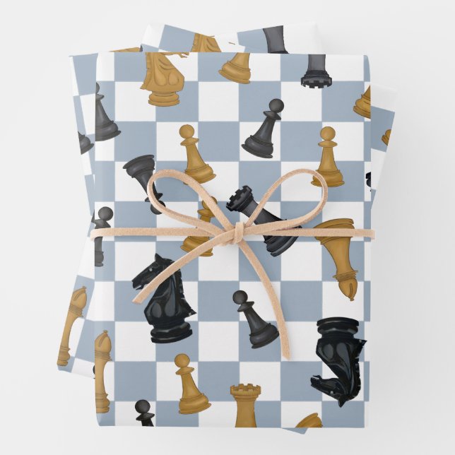 Feuille De Papier Cadeau Kings and Queens Chess Chess (En situation)