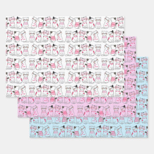 Feuille De Papier Cadeau Kitty Love