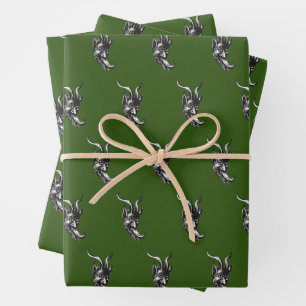 Feuille De Papier Cadeau Krampus