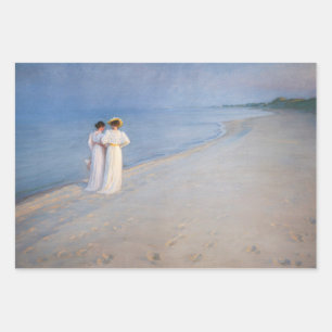Feuille De Papier Cadeau Kroyer - Soirée d'été sur Skagen Beach
