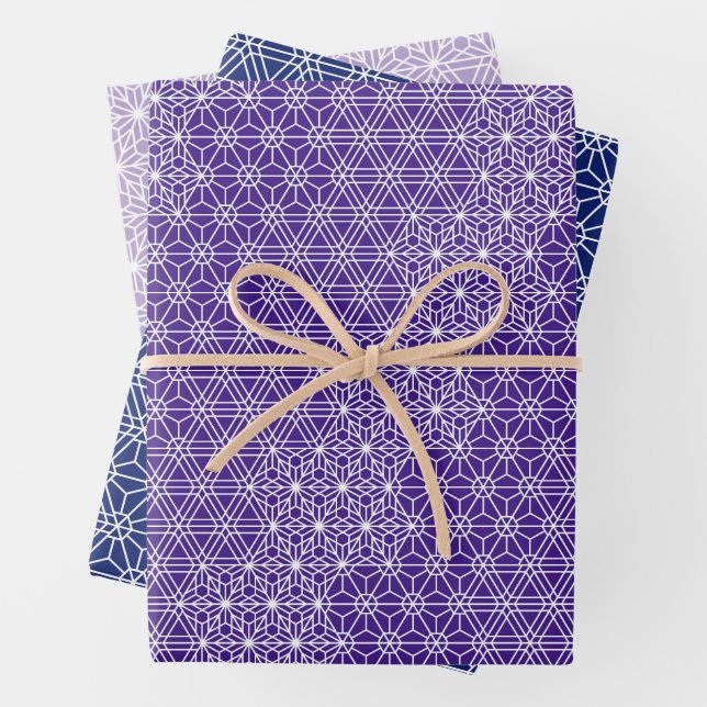 Feuille De Papier Cadeau KUMIKO |  Japanese Traditional Pattern (En situation)