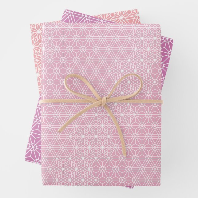 Feuille De Papier Cadeau KUMIKO | Motif traditionnel japonais (En situation)