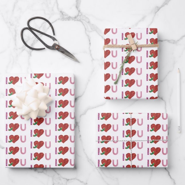 Feuille De Papier Cadeau La Caterpillar Très Affamée | Je t'entends (Recto)