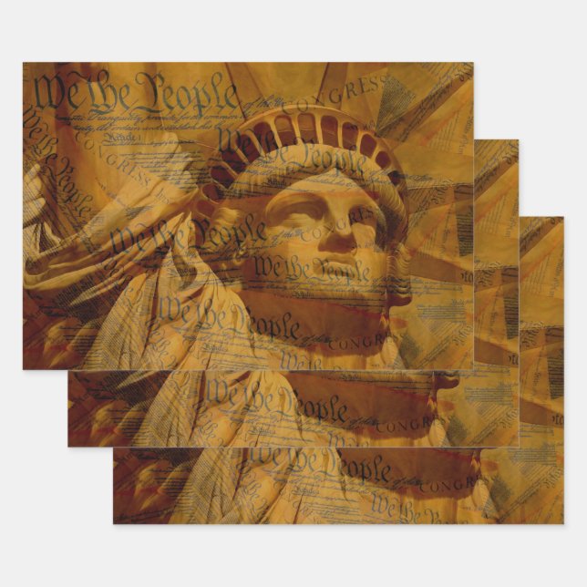 Feuille De Papier Cadeau La Constitution américaine (Lot)