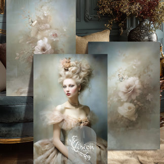 Feuille De Papier Cadeau La Dauphine Champagne Rose Portrait Butterfly