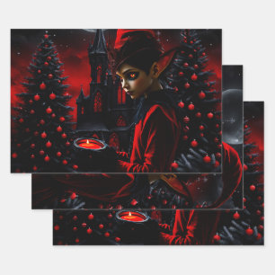 Feuille De Papier Cadeau La nuit de noël.