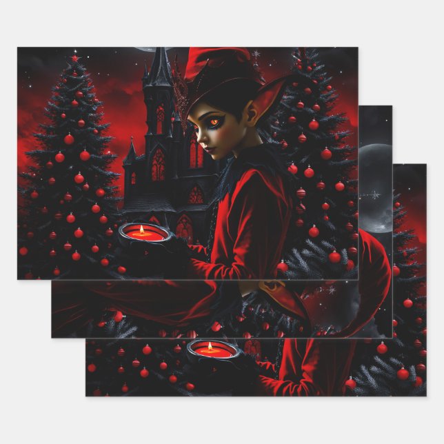 Feuille De Papier Cadeau La nuit de noël. (Lot)