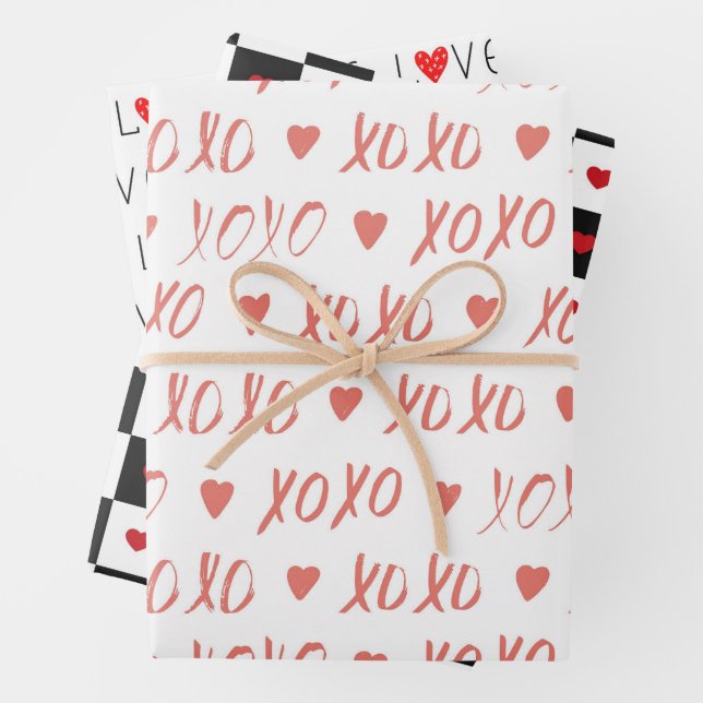 Feuille De Papier Cadeau la Saint-Valentin (En situation)