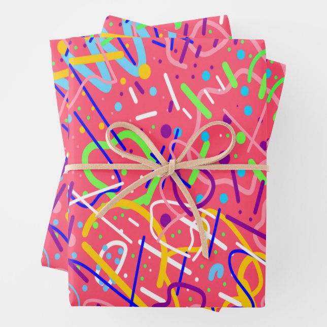 Feuille De Papier Cadeau La vie est une fête (En situation)