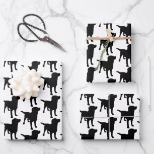 Feuille De Papier Cadeau Labrador Retrivers Black Dog Motif