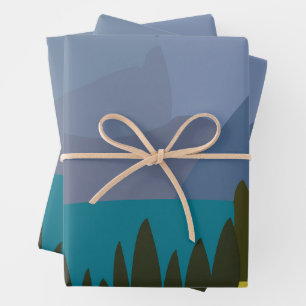 Feuille De Papier Cadeau Lac des Alpes