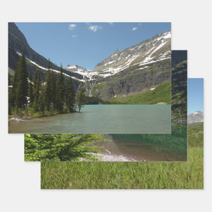 Feuille De Papier Cadeau Lac Grinnell au Glacier National Park