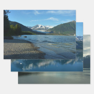 Feuille De Papier Cadeau Lac Mendenhall dans Juneau Paysage de l'Alaska