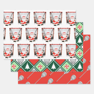 Feuille De Papier Cadeau Lacrosse Goalie Holiday Gift Wrapping Paper