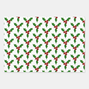 Feuille De Papier Cadeau Lady Bugs et Holly