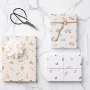Feuille De Papier Cadeau Laisser l'aventure commencer petit bébé Baby showe