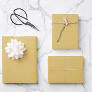 Feuille De Papier Cadeau laiton uni couleur