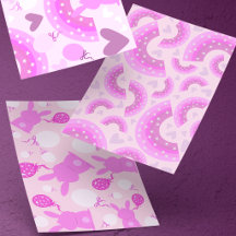 Lapins roses et violets et arcs-en-ciel avec des c