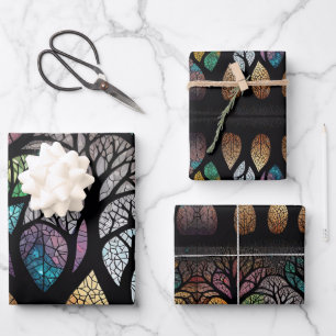 Feuille De Papier Cadeau L'arbre de vie relie les cieux, la terre, le monde