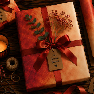 Feuille De Papier Cadeau Lavage Profond de Braise