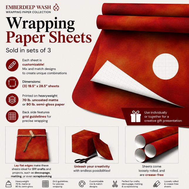 Feuille De Papier Cadeau Lavage Profond de Braise (Créateur téléchargé)