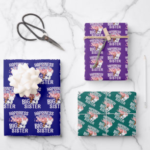 Feuille De Papier Cadeau Le bonheur est d'être une grande sœur - Lapin