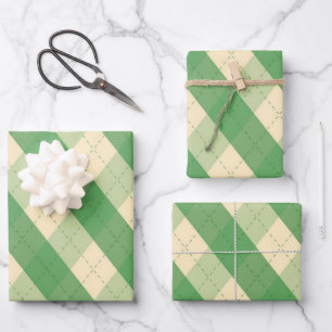 Feuille De Papier Cadeau Le Jacquard vert MeanClique