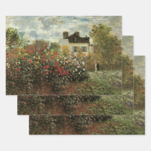 Feuille De Papier Cadeau Le Jardin de Monet à Argenteuil de Claude Monet
