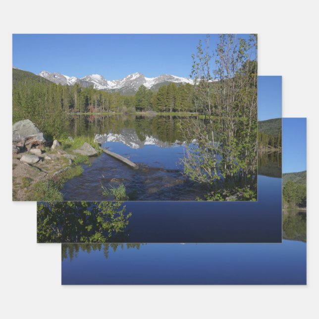 Feuille De Papier Cadeau Le lac Sprague II du parc national Rocky Mountain (Lot)
