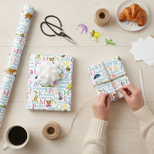 Feuille De Papier Cadeau Le modèle ABC de Dr Seuss avec des mots