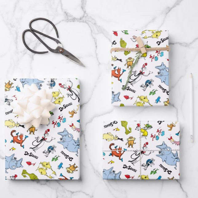 Feuille De Papier Cadeau Le monde de Dr Seuss Pattern (Recto)