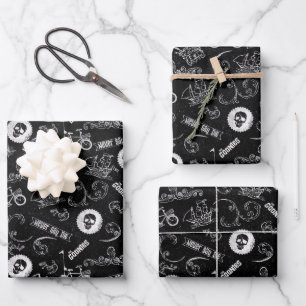 Feuille De Papier Cadeau Le Motif des icônes de Goonies