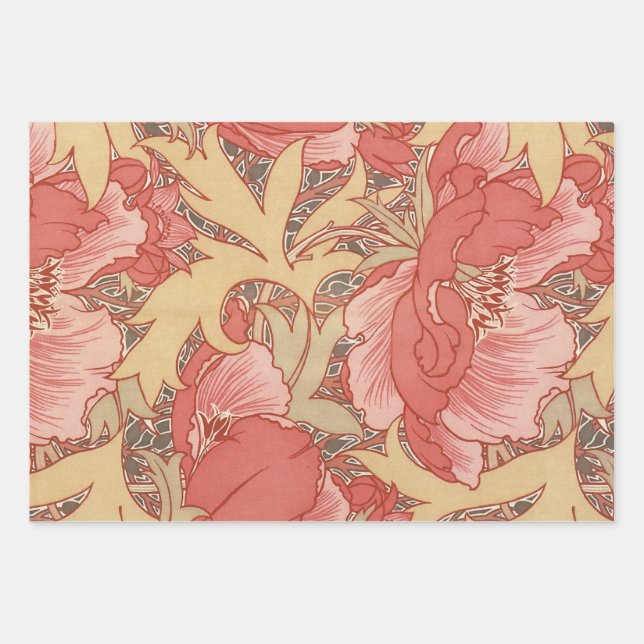 Feuille De Papier Cadeau Le Motif Floral Art nouveau de William Morris (Devant)