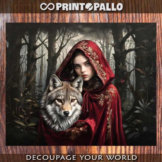 Feuille De Papier Cadeau Le Petit Chaperon Rouge - 3 Decoupage (Créateur téléchargé)