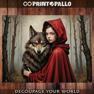 Feuille De Papier Cadeau Le Petit Chaperon rouge et la vérité sur le loup -