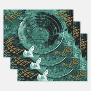 Feuille De Papier Cadeau Le piège à nugget doré